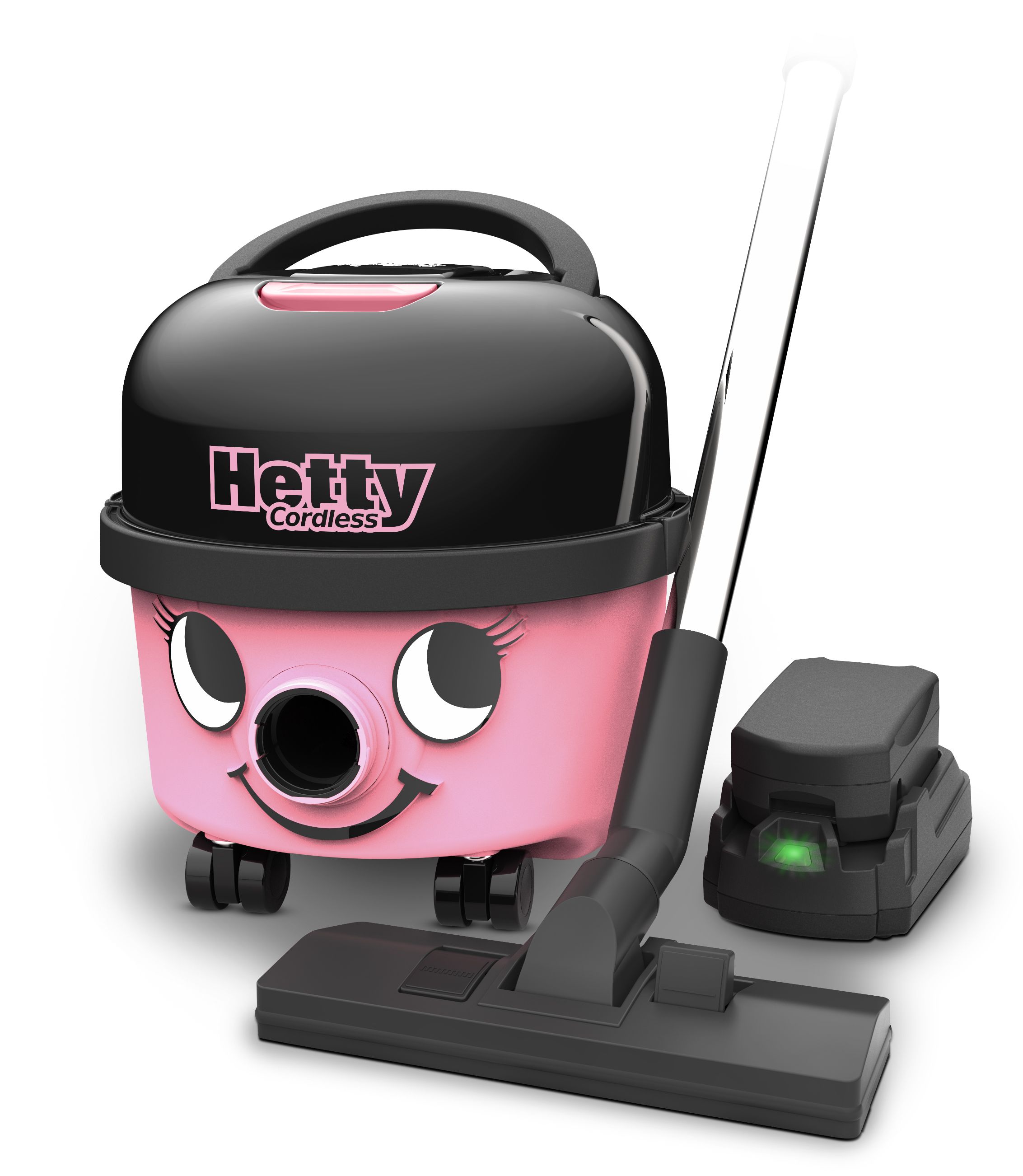 Batterijstofzuiger Hetty Cordless HEB160 roze met kit AS29E